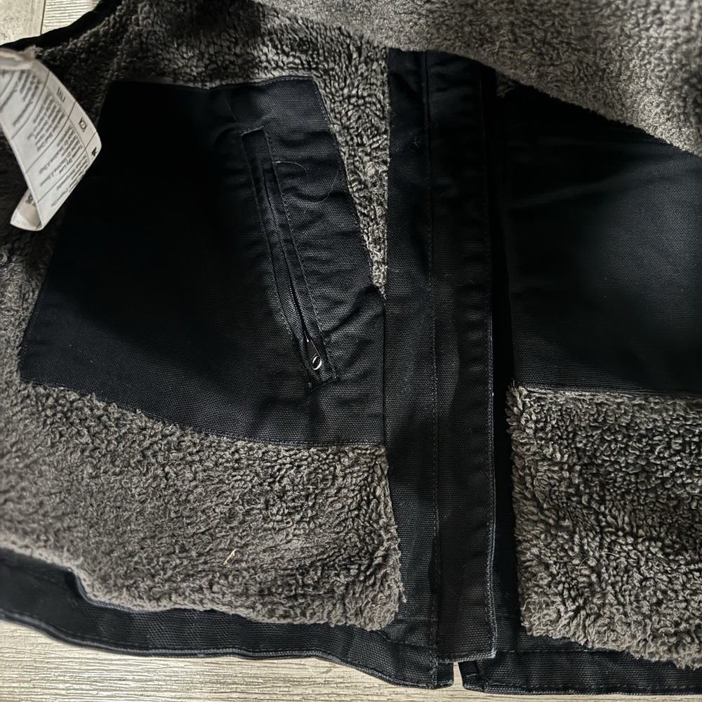 Carhartt Vest Men 2XL XXL Black Canvas Sherpa Lined Workwear Duck Relaxed Jacket - Picture 6 of 9